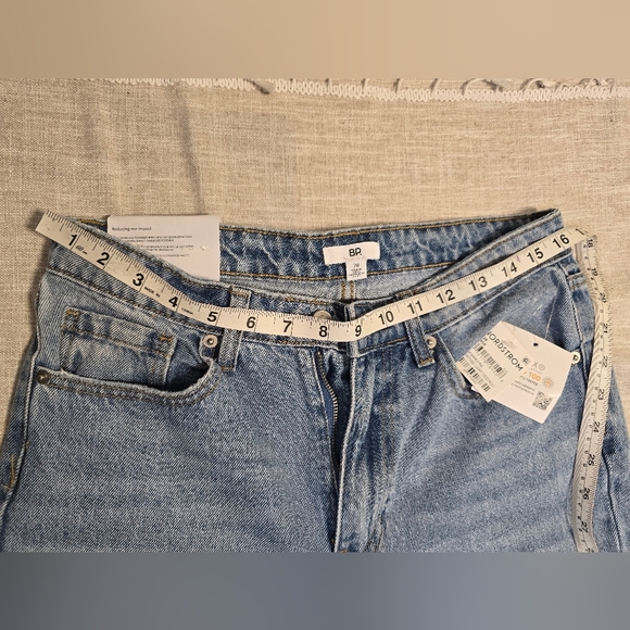 BP. Jeans Womens 28 High Rise Wide Leg Medium Wash Denim Ripped Casual - Picture 4 of 11